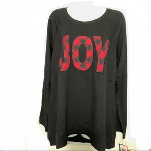 Style & Co. Joy Christmas Sweater Black Sz Med, Large NWT